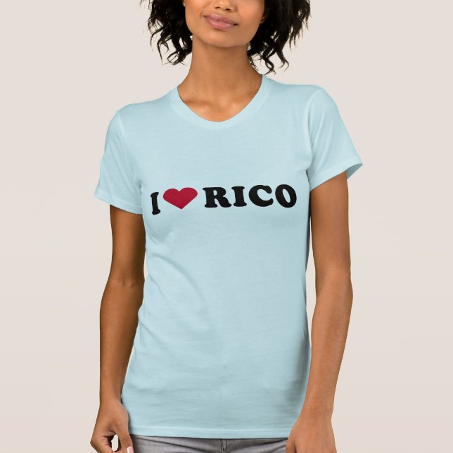 CAMISETA EU AMO RICO (Frente)