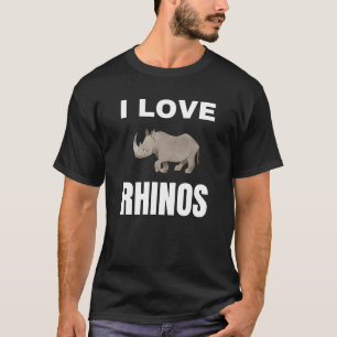 Camiseta Eu amo Rinocerontes