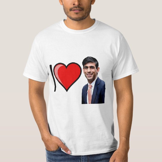 Camiseta Eu Amo Rishi Sunak (Frente)
