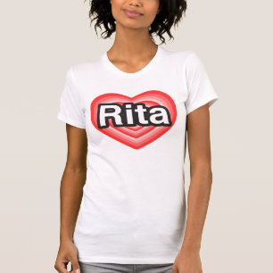 Camiseta Eu amo Rita. Eu te amo Rita. Coração