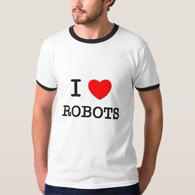CAMISETA EU AMO ROBÔS (Frente)