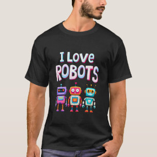 Camiseta EU AMO ROBÔS Amantes de Robôs