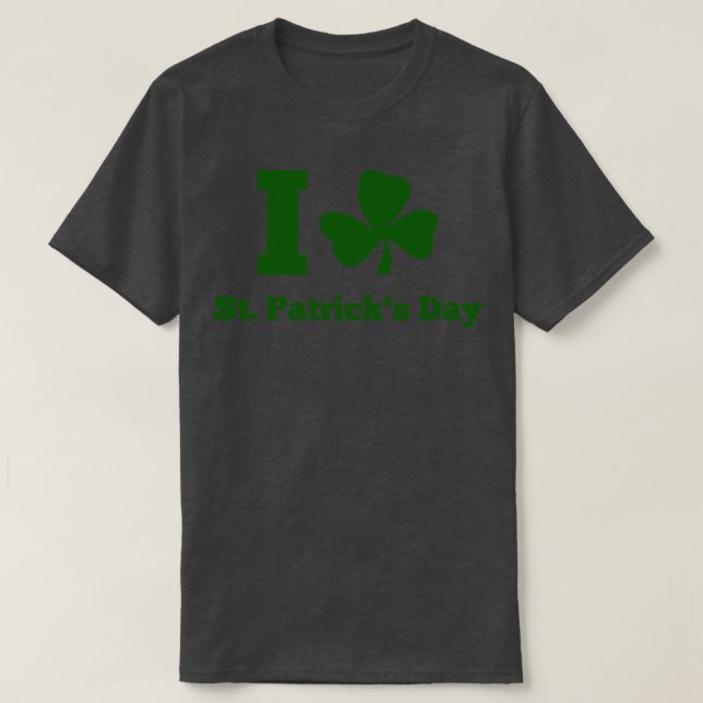 Camiseta EU AMO RUA PATRICK DAY verde (Frente do Design)