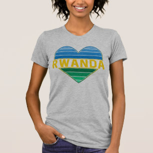 Camiseta Eu Amo Ruanda, Ruanda Ruandese Heart