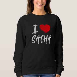 Camiseta Eu Amo Sacha Husband Filho Namorado Pai Avô