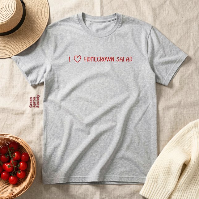 Camiseta Eu Amo Salada Caseira | Tipografia  (Criador carregado)