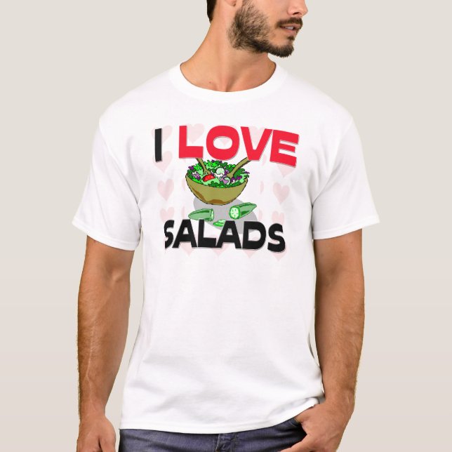 Camiseta Eu amo saladas (Frente)