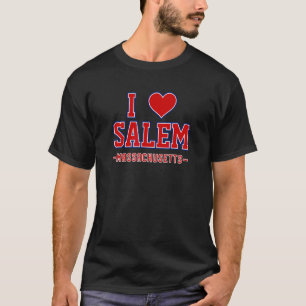 Camiseta Eu Amo Salem Massachusetts