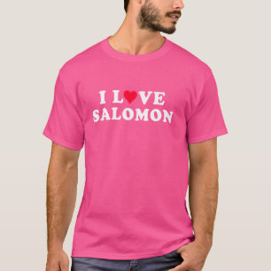 Camiseta Eu Amo Salomon Mating Namorada e Namorado Sal