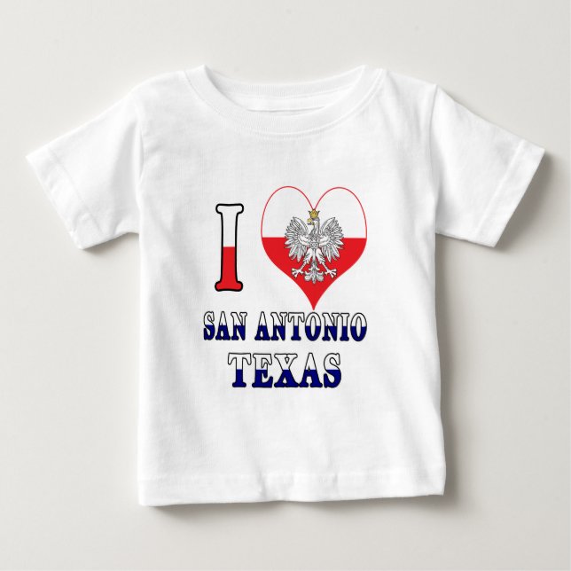 Camiseta Eu amo San Antonio Texas (Frente)