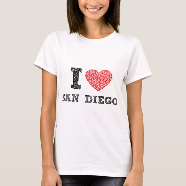 Camiseta Eu amo San Diego (Frente)