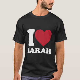 Camiseta Eu Amo Sarah - Eu Coração Sarah
