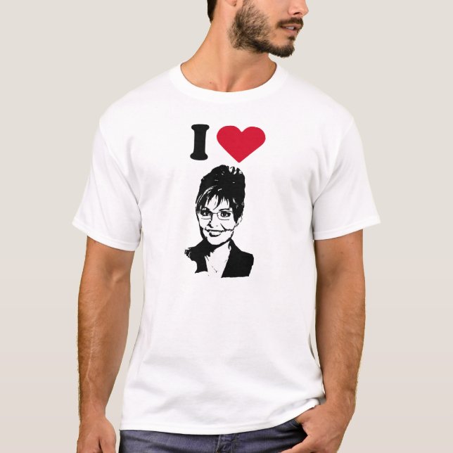 Camiseta Eu amo Sarah Palin (Frente)