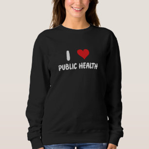 Camiseta Eu Amo Saúde Pública - Coração - Médico de Saúde N