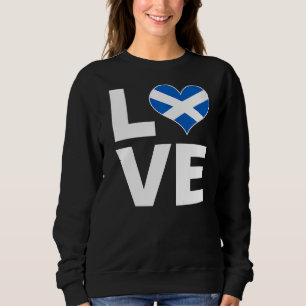 Camiseta Eu Amo Scotland Heart Flag Scotland