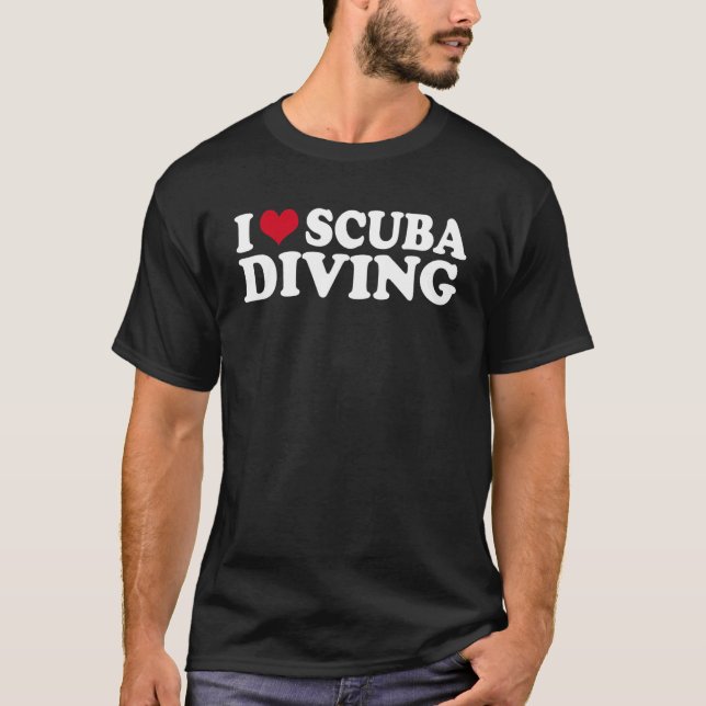Camiseta Eu Amo Scuba Merging Diver (Frente)