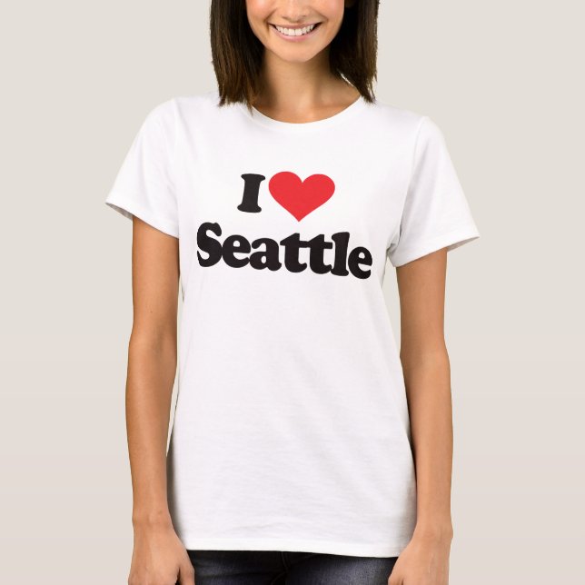 Camiseta Eu amo Seattle (Frente)