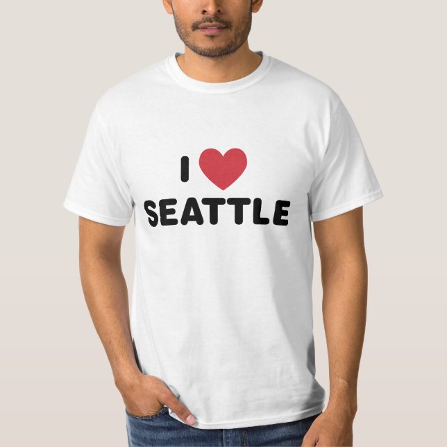 Camiseta Eu Amo Seattle (Frente)