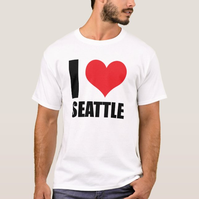 Camiseta Eu amo Seattle (Frente)