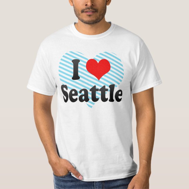 Camiseta Eu amo Seattle, os Estados Unidos (Frente)