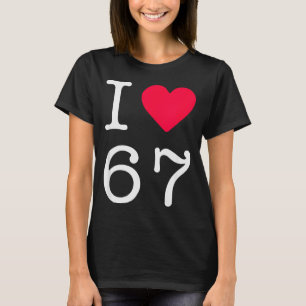 Camiseta Eu Amo Seis Sete 6 7 Meme Geração Alpha Gíria