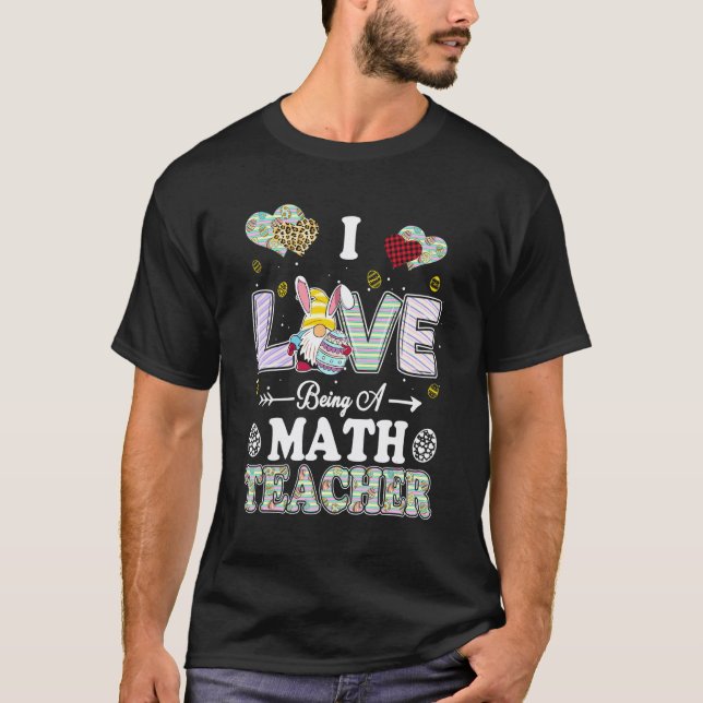 Camiseta Eu Amo Ser Professora de Matemática Professora do  (Frente)