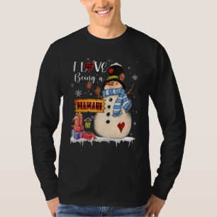 Camiseta Eu Amo Ser Um Mamaw Boneco de Neve Natal Papai Noe