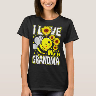 Camiseta Eu amo ser uma abelha girassol avó, dia das mães