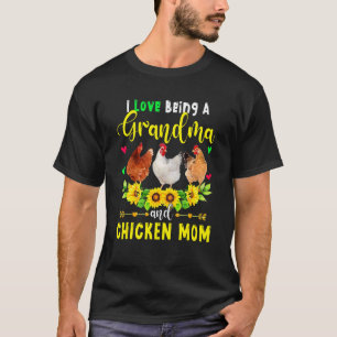 Camiseta Eu Amo Ser Uma Avó E Mãe De Frango Frango Sol