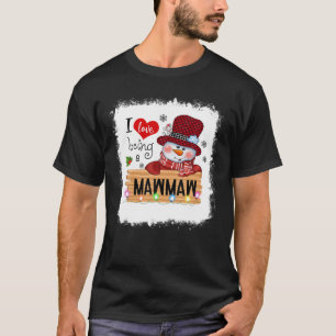 Camiseta Eu Amo Ser Uma Família Mawmaw Snowman Chri