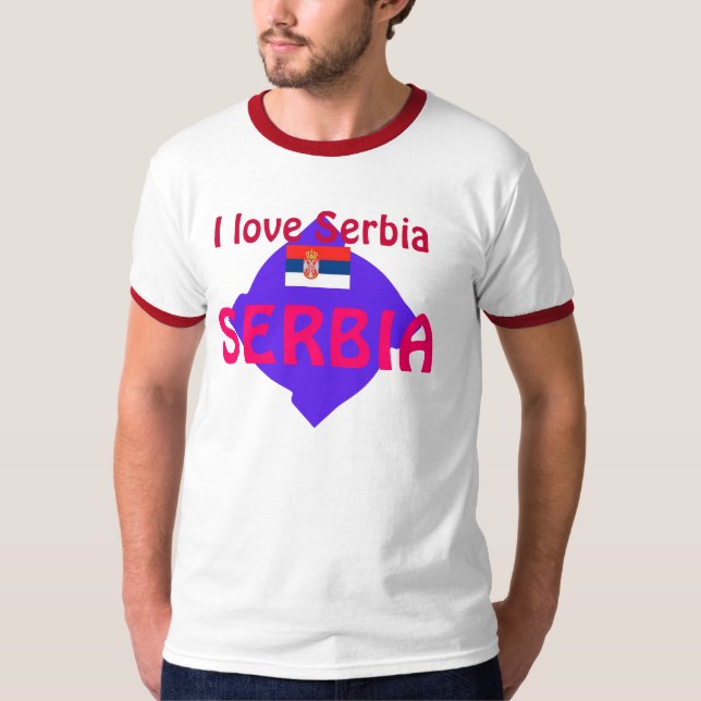 Camiseta Eu amo Serbia (Frente)
