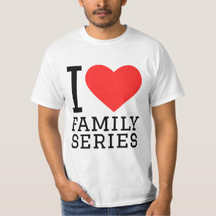 Camiseta Eu amo série de famílias