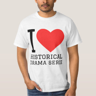 Camiseta Eu amo séries históricas de drama