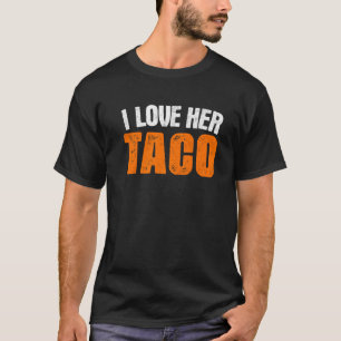 Camiseta Eu Amo Seu Casal De Taco Correspondendo À Figurina