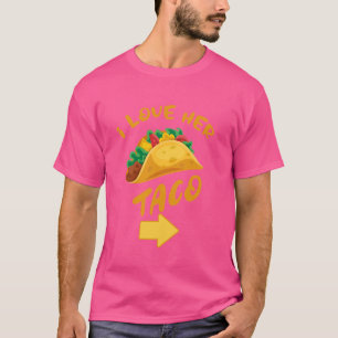 Camiseta Eu Amo Seu Taco Engraçado Correspondendo Casal Cin
