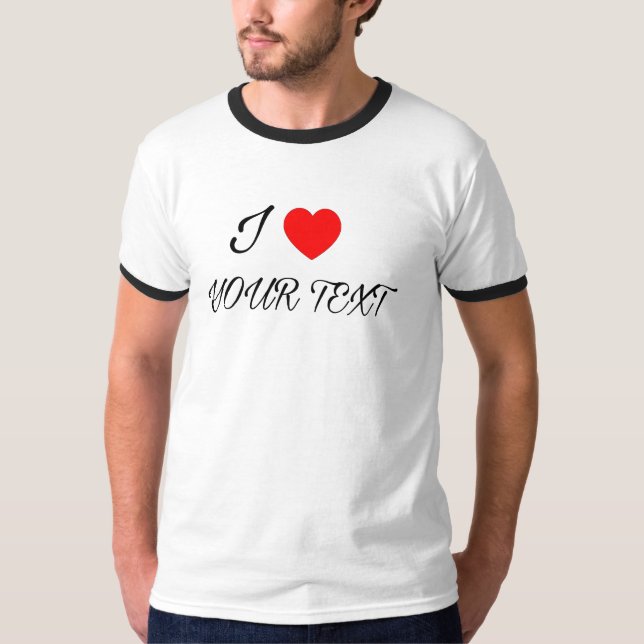 Camiseta Eu amo seu texto (Frente)