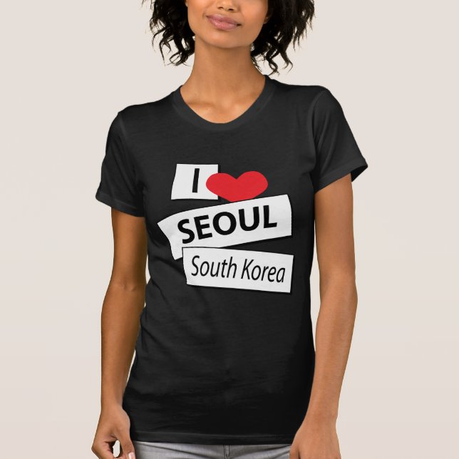 Camiseta Eu Amo Seul Coreia do Sul (Frente)