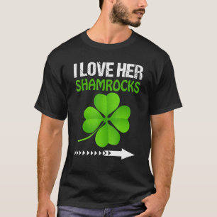 Camiseta Eu Amo Seus Camarões Dia de São Patrício Casais En