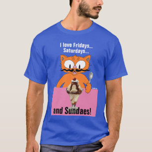 Camiseta Eu amo sextas-feiras, sábados e domingos! Verão di