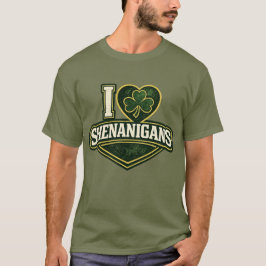 Camiseta Eu amo Shenanigans - Dia de São Patrício