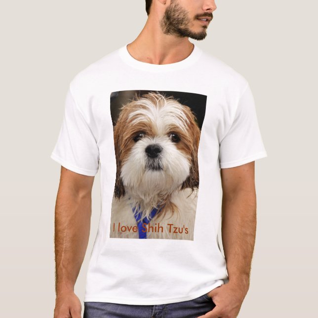 Camiseta Eu amo Shih Tzu (Frente)