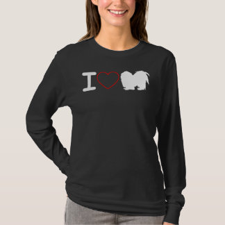 Camiseta Eu Amo Shih Tzu Dog Eu Amo Coração