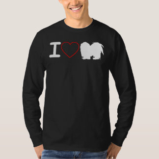 Camiseta Eu Amo Shih Tzu Dog Eu Amo Coração