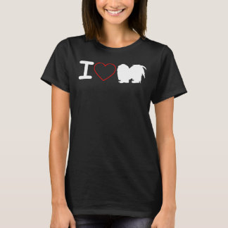 Camiseta Eu Amo Shih Tzu Dog Eu Amo Coração