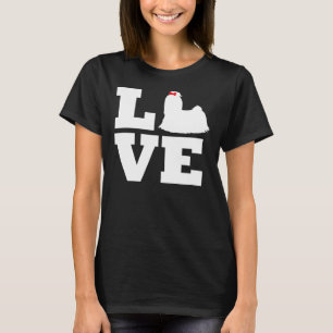 Camiseta Eu Amo Shih Tzu Fit Scoop