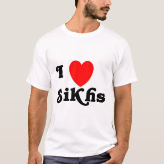 Camiseta Eu amo Sikhs (o texto clássico)