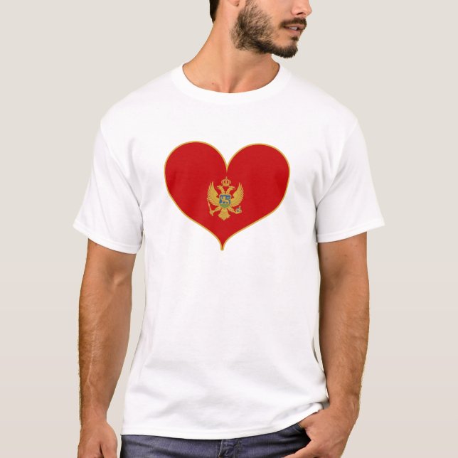 Camiseta Eu Amo Sinalizador Montenegro (Frente)