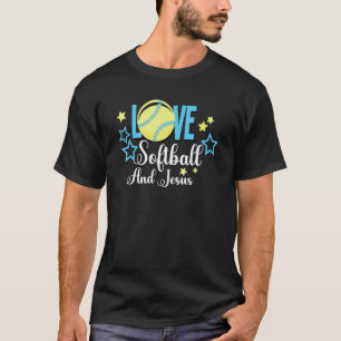 Camiseta Eu Amo Softball E Jesus
