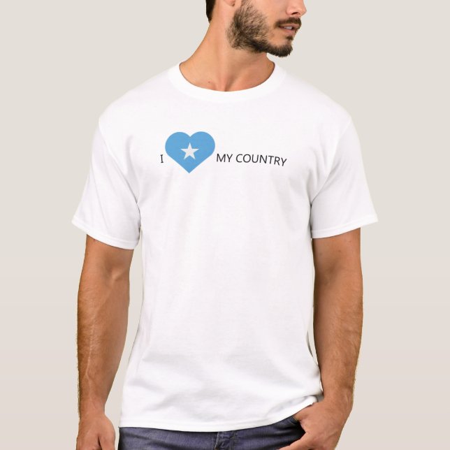 Camiseta Eu amo Somália (Frente)