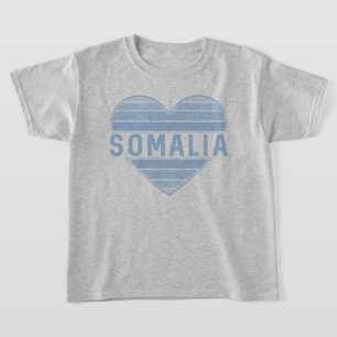 Camiseta Eu Amo Somália, Coração Somali